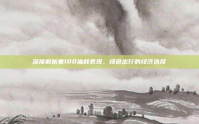 深度解析秦100油耗表现,绿色出行的经济选择