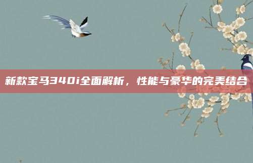 新款宝马340i全面解析,性能与豪华的完美结合