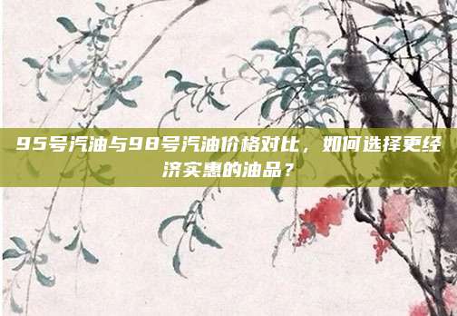 95号汽油与98号汽油价格对比,如何选择更经济实惠的油品?