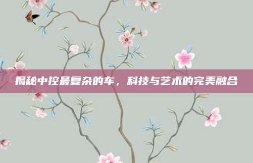揭秘中控最复杂的车，科技与艺术的完美融合