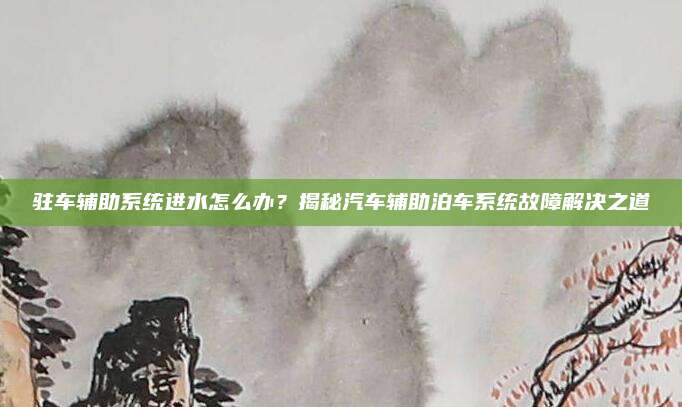 驻车辅助系统进水怎么办?揭秘汽车辅助泊车系统故障解决之道
