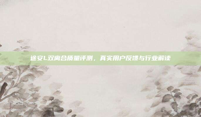 途安L双离合质量评测，真实用户反馈与行业解读