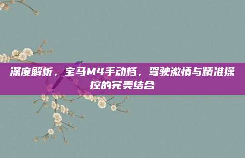 深度解析，宝马M4手动档，驾驶激情与精准操控的完美结合