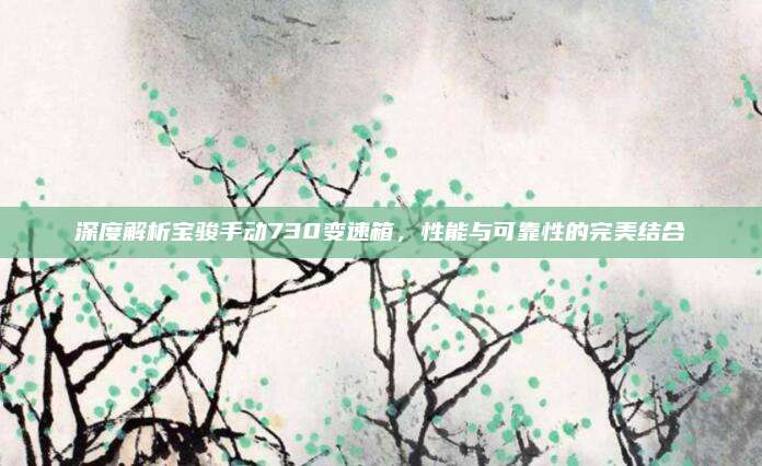深度解析宝骏手动730变速箱,性能与可靠性的完美结合