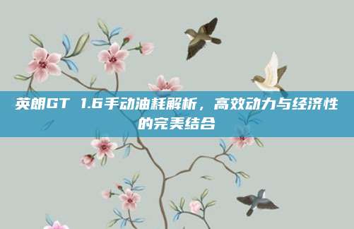 英朗GT 1.6手动油耗解析，高效动力与经济性的完美结合