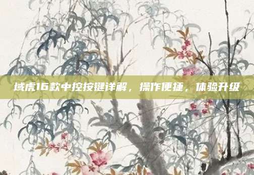 域虎16款中控按键详解，操作便捷，体验升级