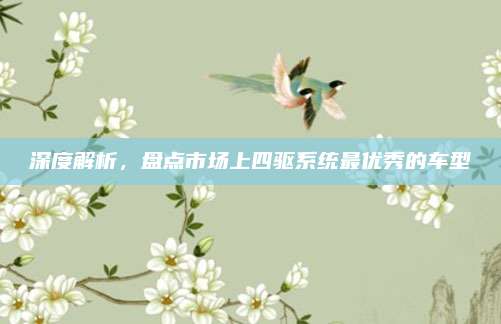 深度解析，盘点市场上四驱系统最优秀的车型