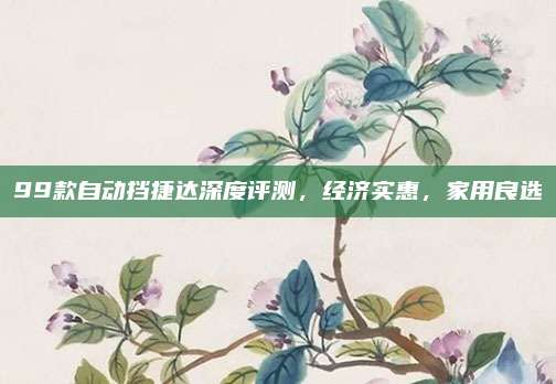 99款自动挡捷达深度评测,经济实惠,家用良选