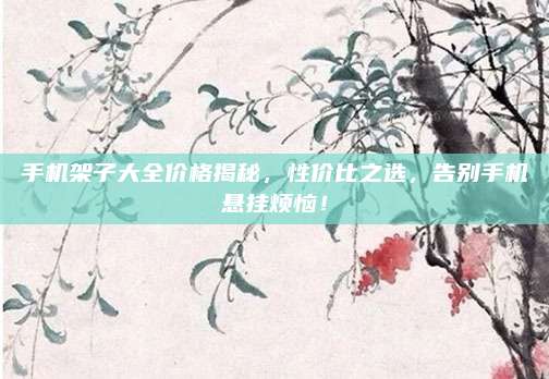 手机架子大全价格揭秘，性价比之选，告别手机悬挂烦恼！
