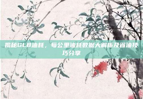 揭秘GL8油耗，每公里油耗数据大解析及省油技巧分享