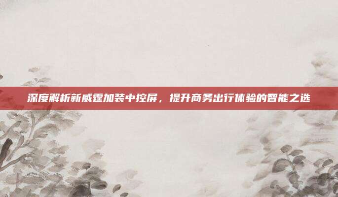 深度解析新威霆加装中控屏，提升商务出行体验的智能之选