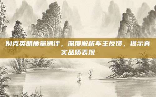 别克英朗质量测评，深度解析车主反馈，揭示真实品质表现