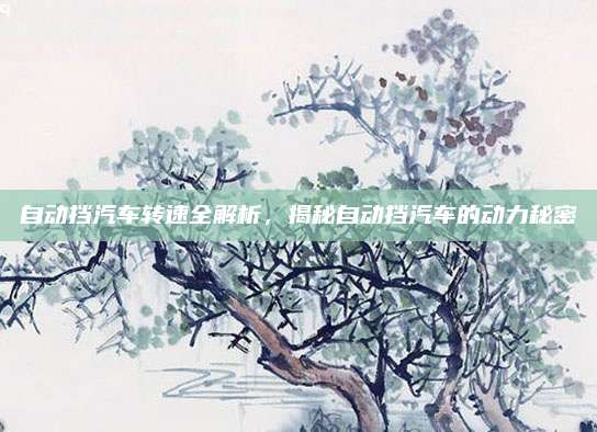 自动挡汽车转速全解析,揭秘自动挡汽车的动力秘密
