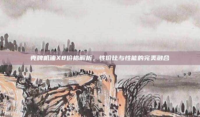 壳牌机油X8价格解析，性价比与性能的完美融合