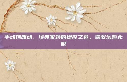 手动挡朗动，经典家轿的操控之选，驾驭乐趣无限