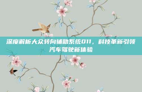 深度解析大众转向辅助系统011,科技革新引领汽车驾驶新体验