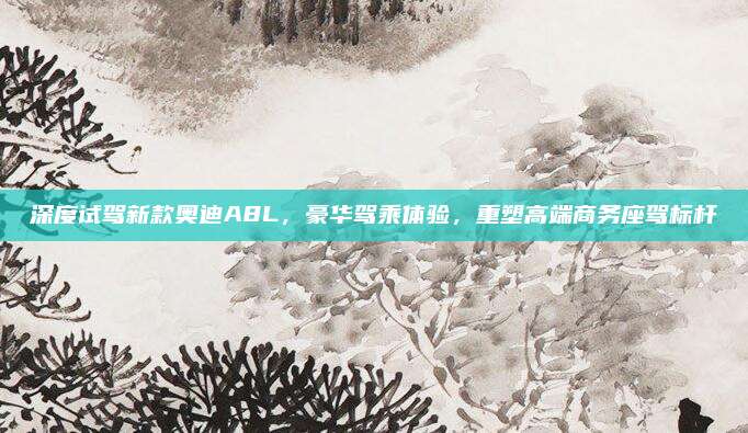 深度试驾新款奥迪A8L,豪华驾乘体验,重塑高端商务座驾标杆