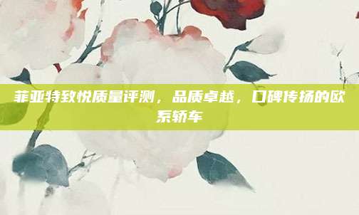 菲亚特致悦质量评测,品质卓越,口碑传扬的欧系轿车