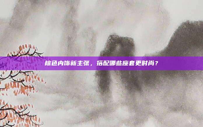 棕色内饰新主张，搭配哪些座套更时尚？