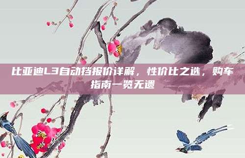 比亚迪L3自动挡报价详解，性价比之选，购车指南一览无遗
