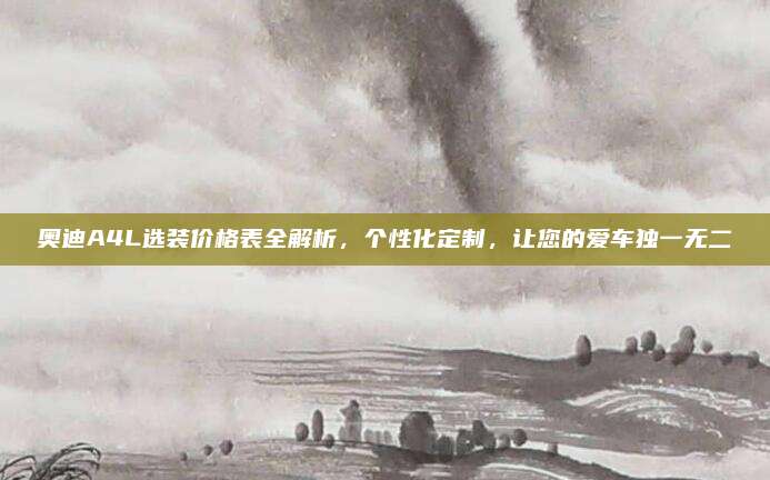 奥迪A4L选装价格表全解析,个性化定制,让您的爱车独一无二