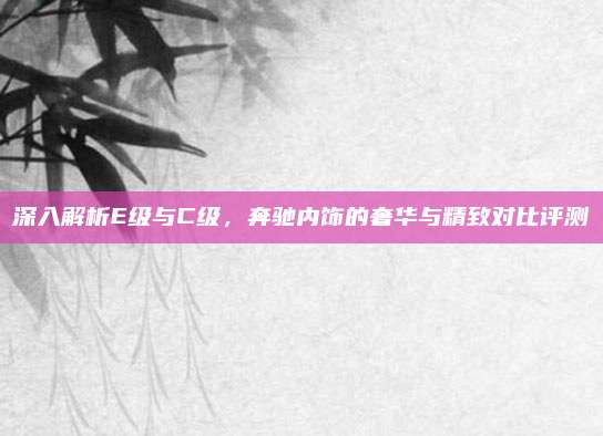 深入解析E级与C级,奔驰内饰的奢华与精致对比评测
