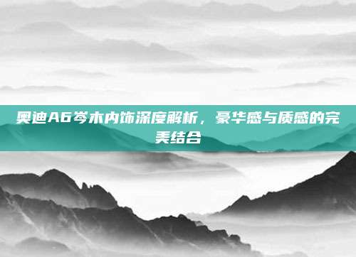 奥迪A6岑木内饰深度解析,豪华感与质感的完美结合