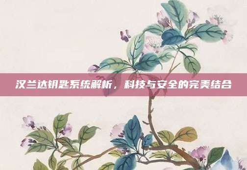 汉兰达钥匙系统解析，科技与安全的完美结合