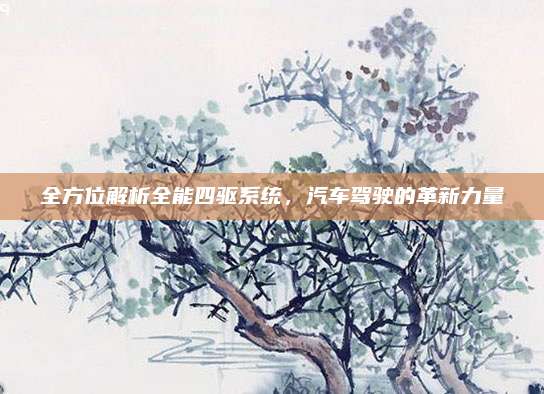 全方位解析全能四驱系统,汽车驾驶的革新力量