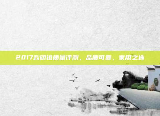 2017款明锐质量评测,品质可靠,家用之选