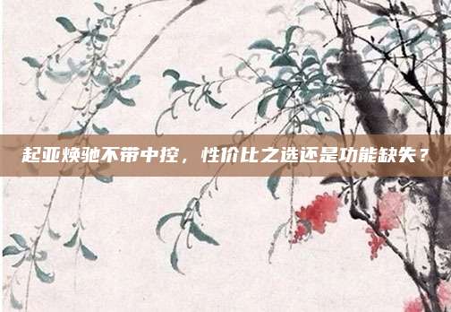 起亚焕驰不带中控，性价比之选还是功能缺失？