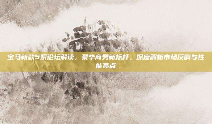 宝马新款5系论坛解读,豪华商务新标杆,深度解析市场反响与性能亮点