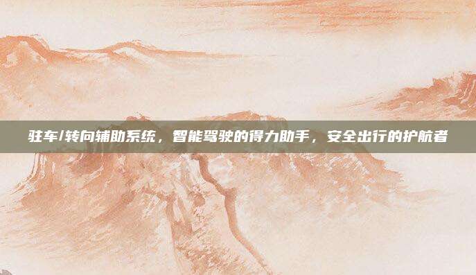 驻车/转向辅助系统,智能驾驶的得力助手,安全出行的护航者