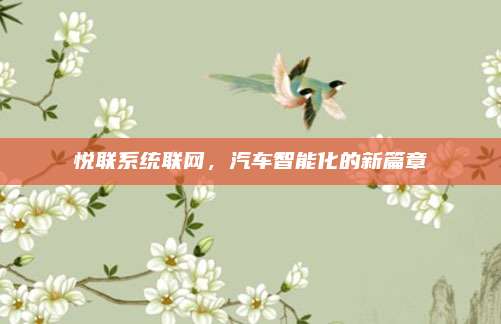 悦联系统联网，汽车智能化的新篇章