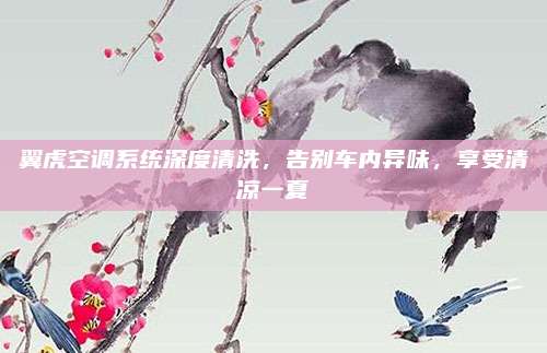 翼虎空调系统深度清洗,告别车内异味,享受清凉一夏