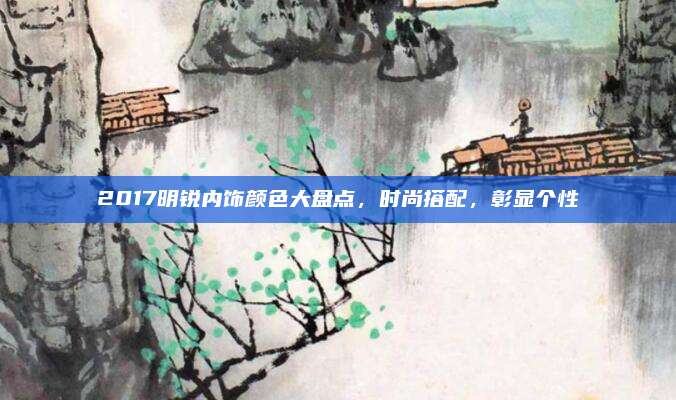 2017明锐内饰颜色大盘点，时尚搭配，彰显个性