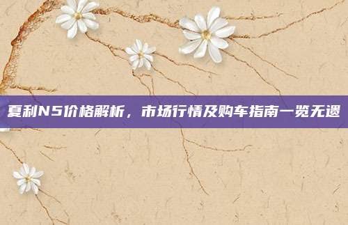 夏利N5价格解析,市场行情及购车指南一览无遗