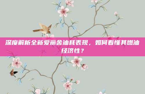 深度解析全新爱丽舍油耗表现,如何看懂其燃油经济性?