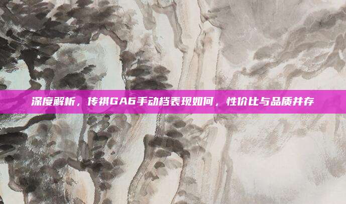 深度解析,传祺GA6手动档表现如何,性价比与品质并存