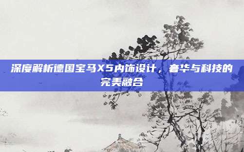 深度解析德国宝马X5内饰设计,奢华与科技的完美融合