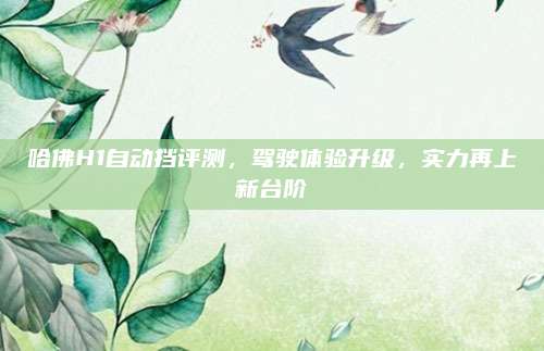 哈佛H1自动挡评测,驾驶体验升级,实力再上新台阶