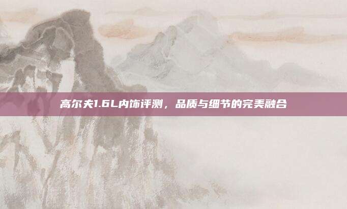 高尔夫1.6L内饰评测,品质与细节的完美融合