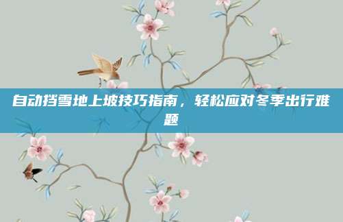 自动挡雪地上坡技巧指南,轻松应对冬季出行难题