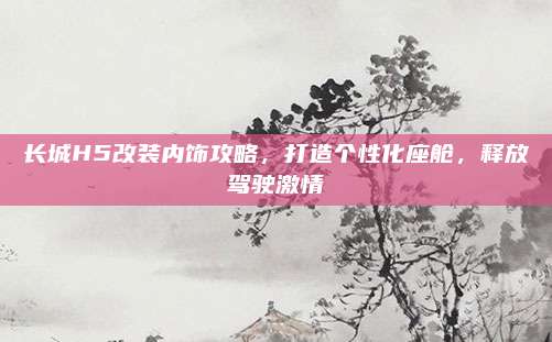 长城H5改装内饰攻略，打造个性化座舱，释放驾驶激情