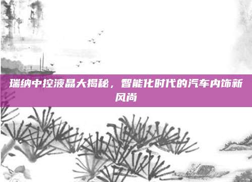 瑞纳中控液晶大揭秘,智能化时代的汽车内饰新风尚