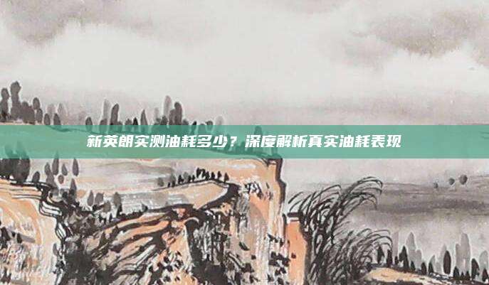 新英朗实测油耗多少?深度解析真实油耗表现