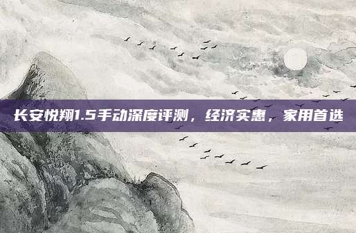 长安悦翔1.5手动深度评测,经济实惠,家用首选