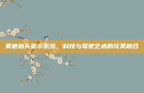 奥迪抬头显示系统,科技与驾驶艺术的完美融合