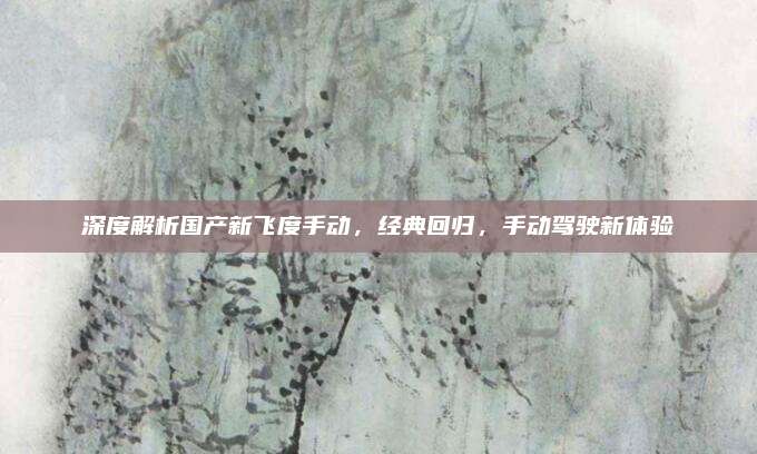 深度解析国产新飞度手动,经典回归,手动驾驶新体验