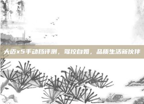 大迈x5手动挡评测,驾控自如,品质生活新伙伴